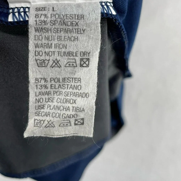 Aero Dynamic Athletic Dress Womens Sz L Blue Colorblock Scoop Neck Front Pockets - Picture 10 of 11